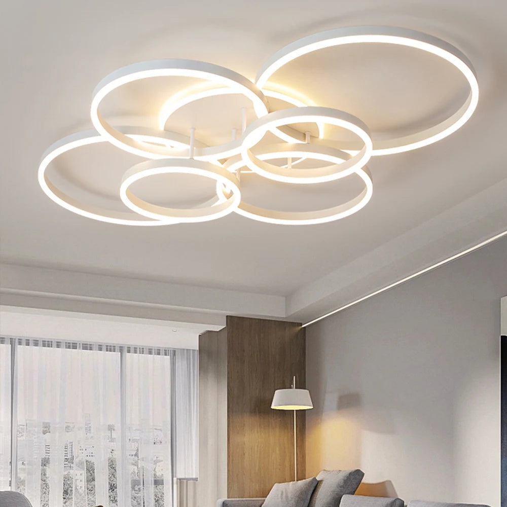 Modern Ceiling Chandelier Dimmable Ceiling Lamp LED Lights Indoor Lighting Fixtures for Home Living Study Room Bedroom Luminaire