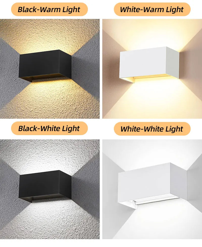 Aluminum Led Outdoor Wall Light Waterproof Porch Garden Lights Indoor Wall Lamp Decor Bedroom Living Room Corridor Stairs Lamps