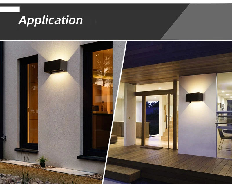 Aluminum Led Outdoor Wall Light Waterproof Porch Garden Lights Indoor Wall Lamp Decor Bedroom Living Room Corridor Stairs Lamps