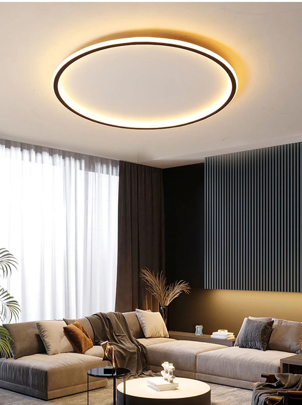 LED Modern Ceiling Light, Living Room, Bedroom, Hallway, Balcony, Circular Light, Pendant Lamp, Indoor Ceiling Lighting Fixture