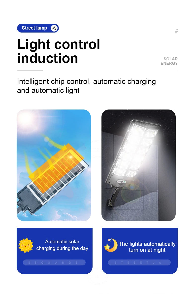 Motion Sensor Solar Street Lamp Ultra Bright External Solar Lamp Yard Garden Lantern