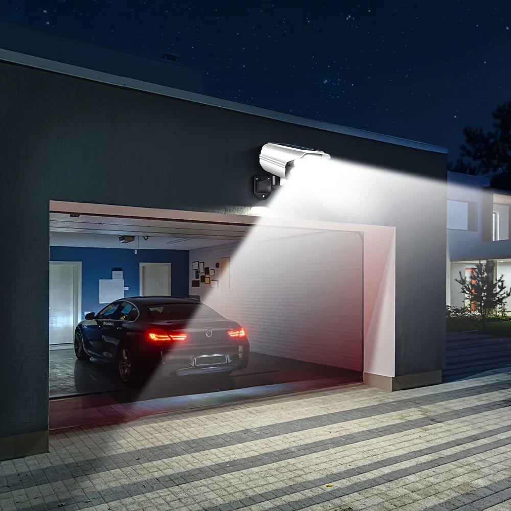 Outdoor Motion Sensor Solar Lights 2000 Lumens 77LED Solar Motion Sensor LED Light Outdoor Camera Wireless Security Floodlights