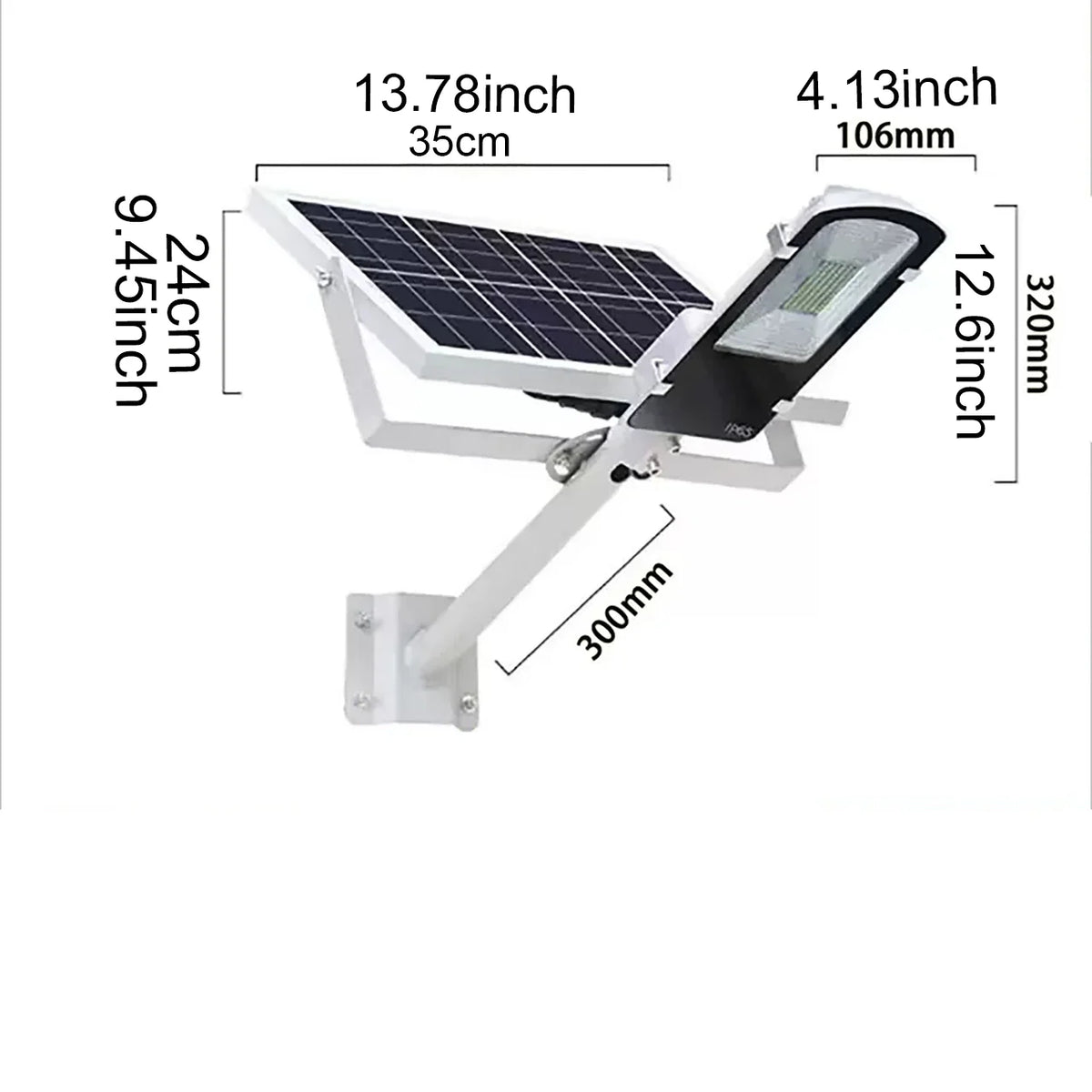 Solar Street Lights Outdoor IP67 Solar Lamp Dusk to Dawn Solar Powered Road Light for Garden/Parking-Lot