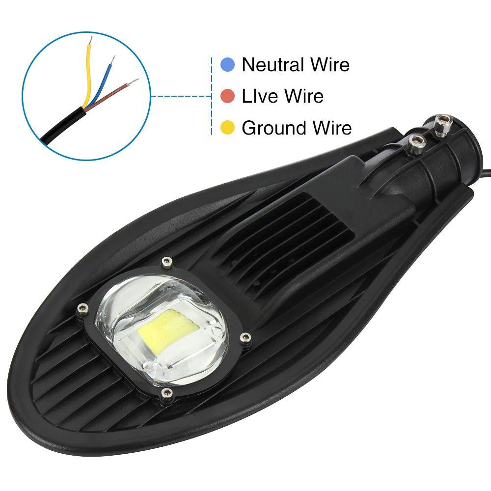 30W 50W 100W Street Light-150W LED OutdoorLights for Garden Lights Road Lamp AC110V 220V 230V 240V COB Streetlight Lighting