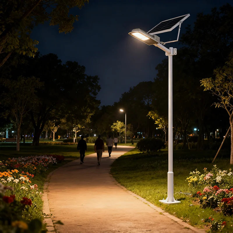 Solar Street Lights Outdoor IP67 Solar Lamp Dusk to Dawn Solar Powered Road Light for Garden/Parking-Lot