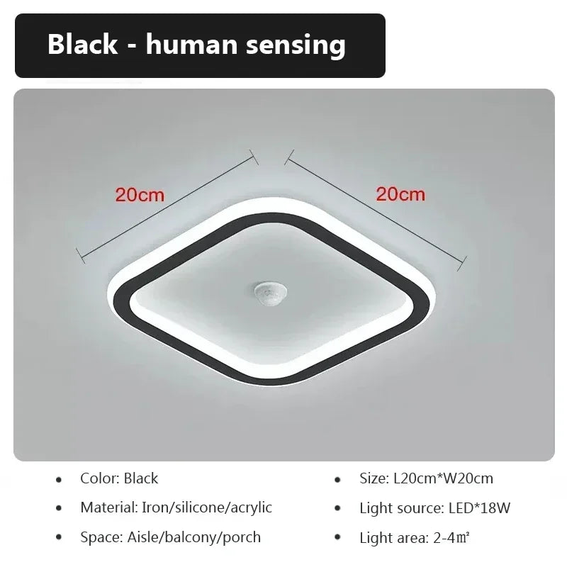 Modern LED Ceiling Lamp For Living Room Bedroom Aisle Corridor  Stairs Ceiling Light Motion Sensor Chandelier Lighting Fixture