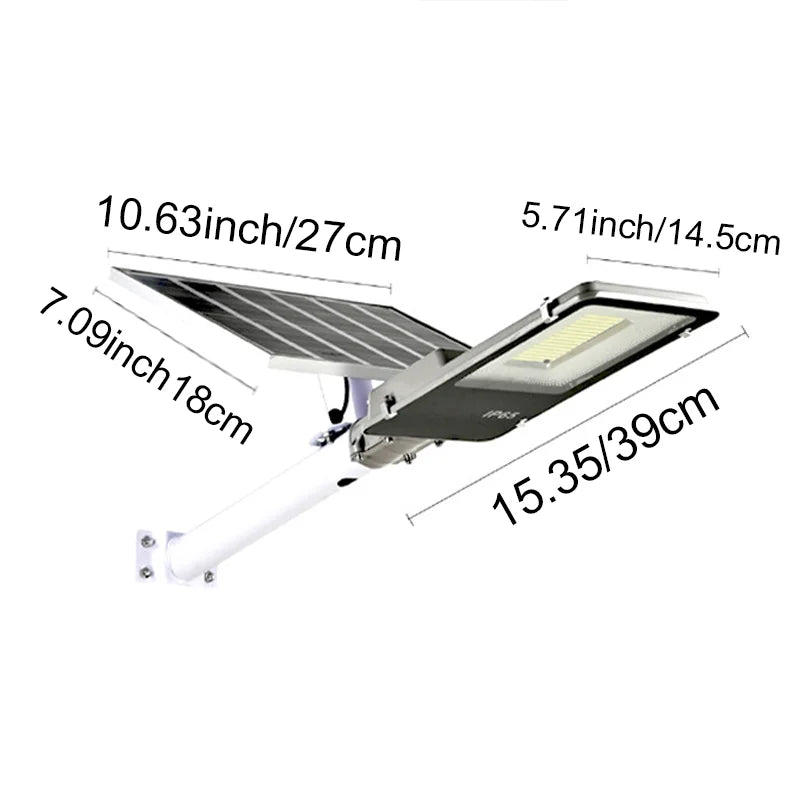 Solar Street Lights Outdoor IP67 Solar Lamp Dusk to Dawn Solar Powered Road Light for Garden/Parking-Lot