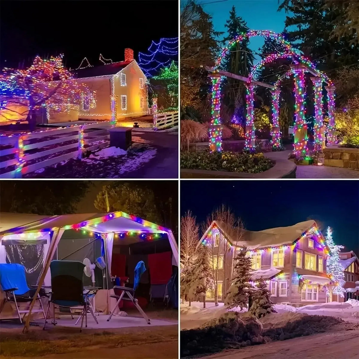 Lights Solar Gardenig,String Lights with 8 Modes Waterproof Wire Lights for Patio Yard Trees Christmas Party