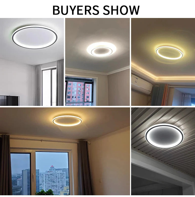 LED Modern Ceiling Light, Living Room, Bedroom, Hallway, Balcony, Circular Light, Pendant Lamp, Indoor Ceiling Lighting Fixture