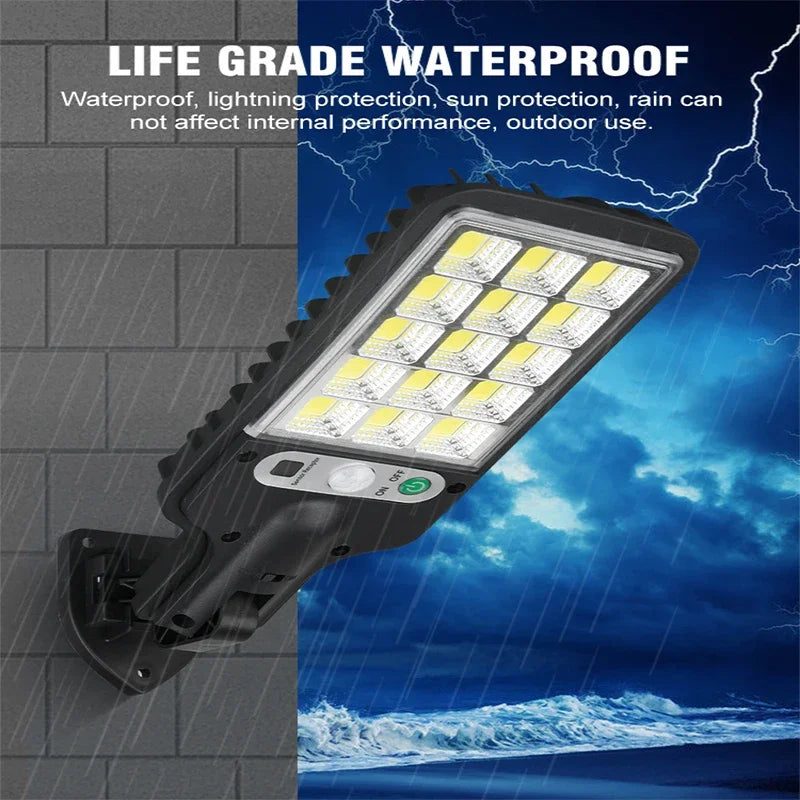 1/2/3/4PCS Solar Lights Outdoor- 3 Modes 200COB Waterproof Street Lamp Motion Sensor Security Lighting for Garden Patio Path Yard