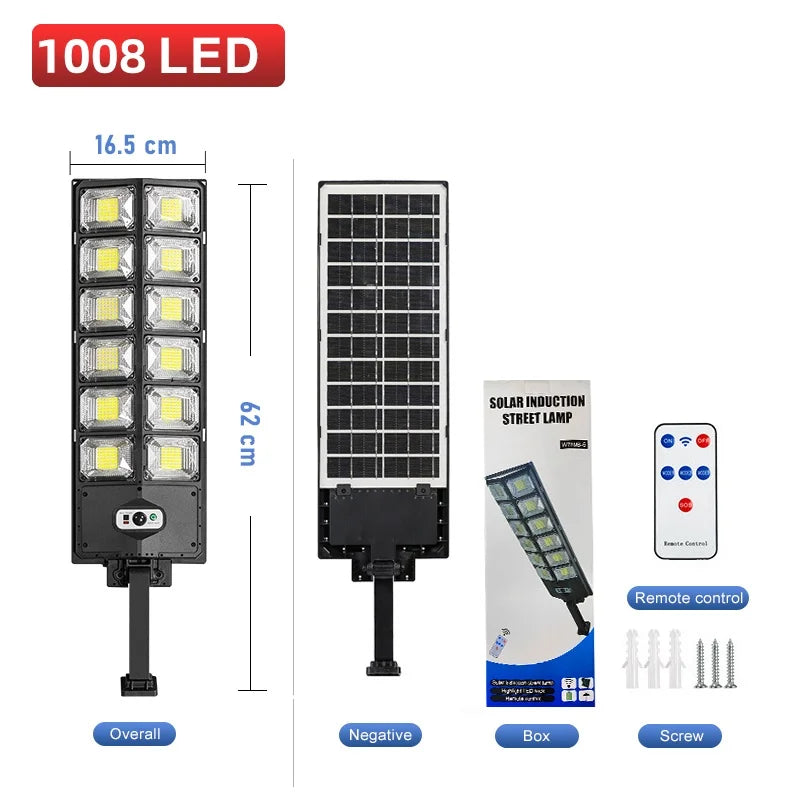 Super Bright 1008-LED Solar Lights Outdoor Street Lamp 3 modes IPX65 Waterproof Garden Lighting With Smart Motion Sensor