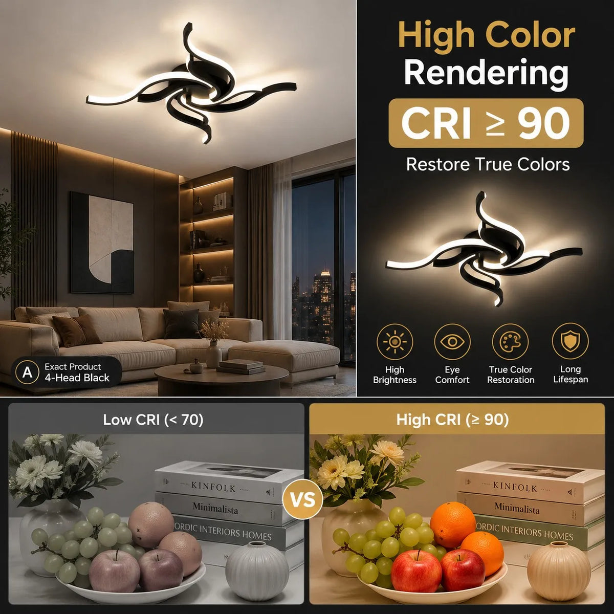 LED Ceiling Light Modern Nordic Lamp 110V 220V APP Remote Control 3 Colors Dimmable