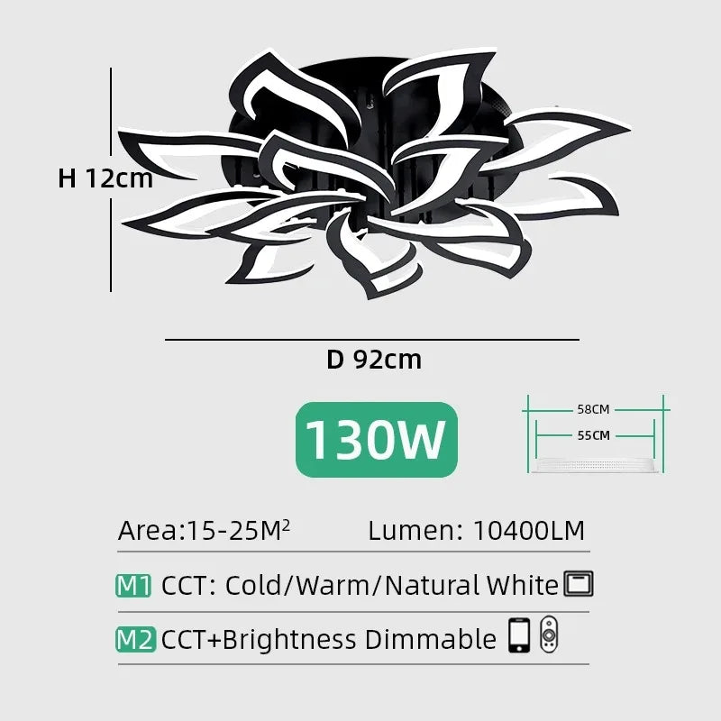 Nordic Ceiling Pendant Lamps Flowers Ceiling Chandeliers Living Room Restaurant Bedroom Decor Modern LED Ceiling Lights Fixture
