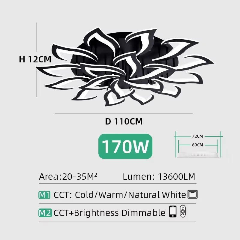 Nordic Ceiling Pendant Lamps Flowers Ceiling Chandeliers Living Room Restaurant Bedroom Decor Modern LED Ceiling Lights Fixture