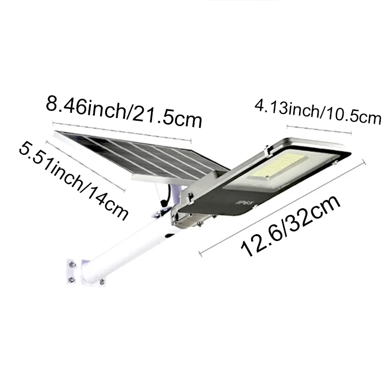 Solar Street Lights Outdoor IP67 Solar Lamp Dusk to Dawn Solar Powered Road Light for Garden/Parking-Lot