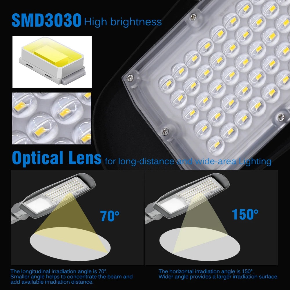 Waterproof Adjustable Lamp Arm LED Street Light for Outdoor