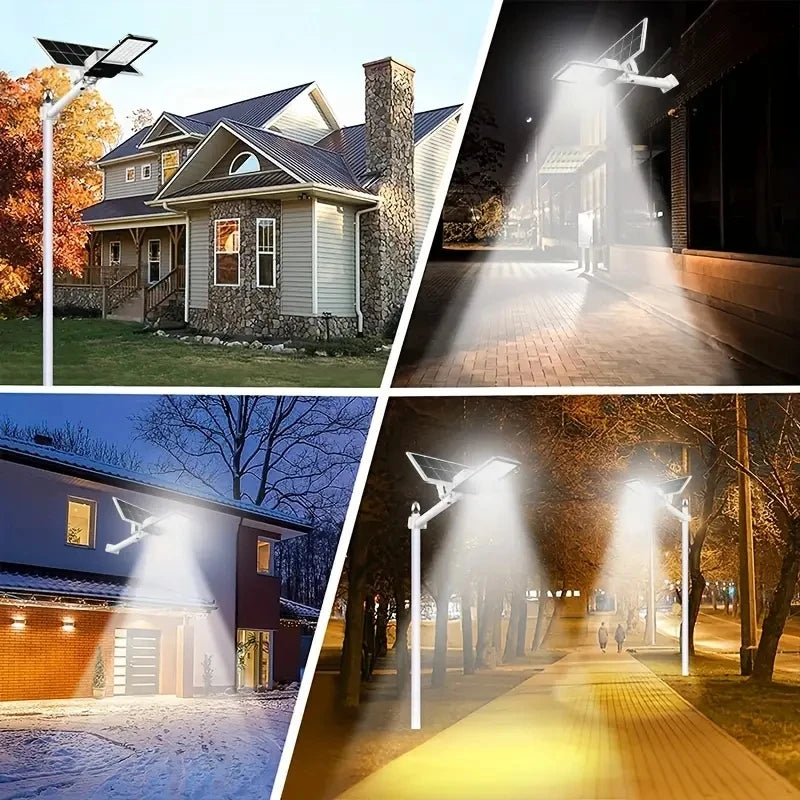 IP65 Waterproof 357 LED Solar Street Light with Motion Sensor, Dimmable, 16000sq.ft Lighting for Garden Yard Driveway Pathway