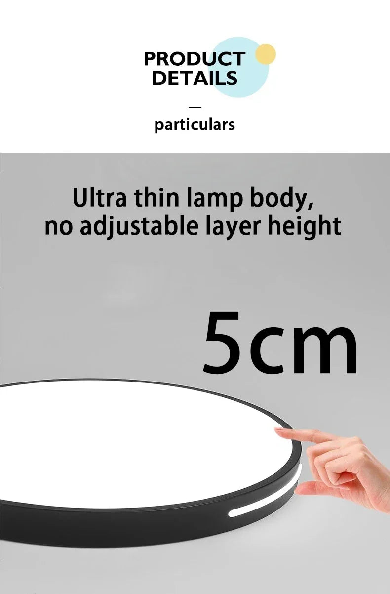 Modern LED Ceiling Lamp Living Room Bedroom Square Round Ceiling Light with Remote Control Dimmable AC 220V Indoor Home Lighting