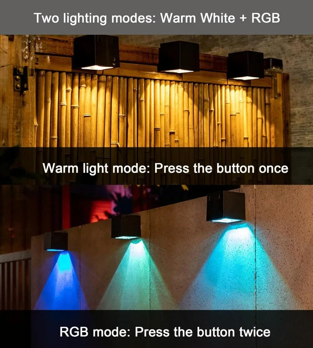 Solar Wall Light with Wide Beam