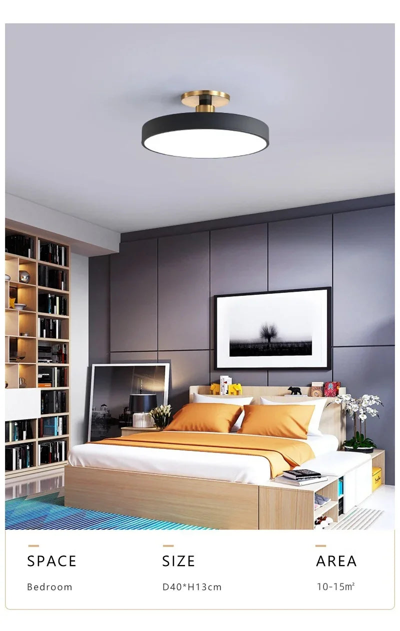 Modern LED Ceiling Light Nordic Macaron Circular Pendant Light Children's Room Dining Room Study Room Interior Decoration Light