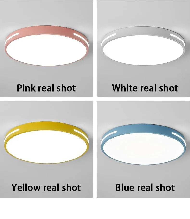 Modern LED Ceiling Lamp Living Room Bedroom Square Round Ceiling Light with Remote Control Dimmable AC 220V Indoor Home Lighting