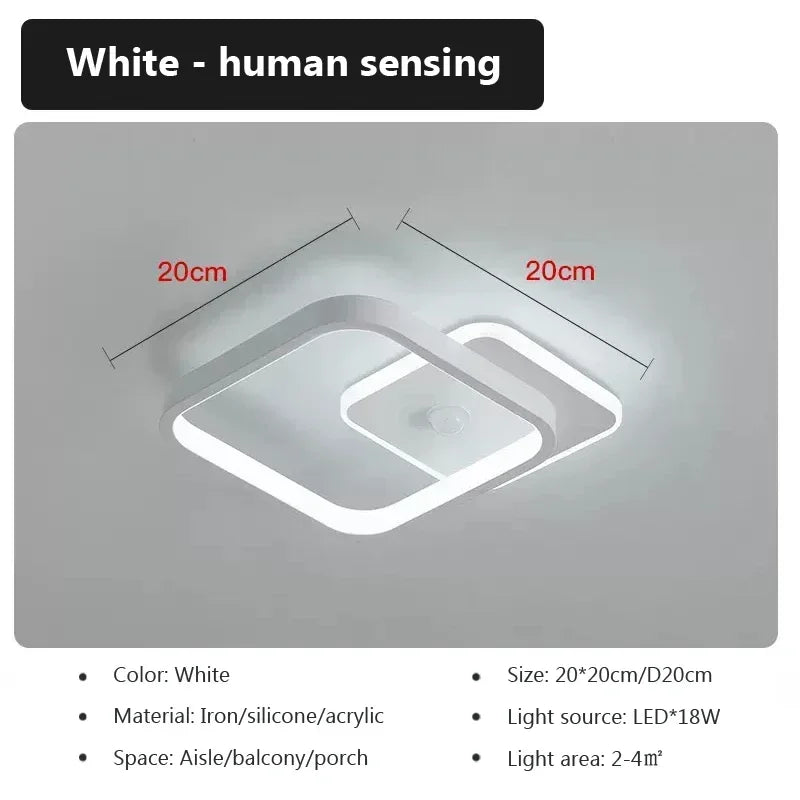 Modern LED Ceiling Lamp For Living Room Bedroom Aisle Corridor  Stairs Ceiling Light Motion Sensor Chandelier Lighting Fixture