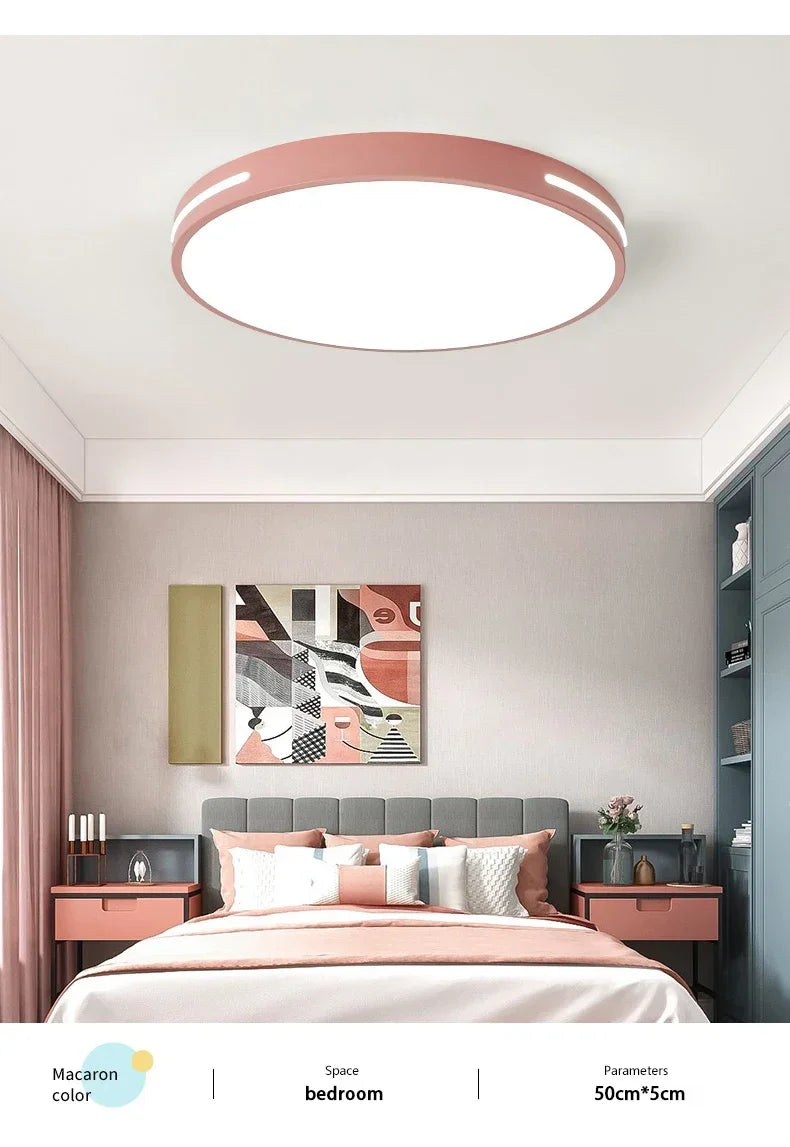 Modern LED Ceiling Lamp Living Room Bedroom Square Round Ceiling Light with Remote Control Dimmable AC 220V Indoor Home Lighting