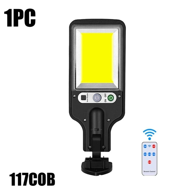 Solar Street Lights Outdoor,Solar Lamp With 3 Light Modes Waterproof Motion Sensor Security Lighting for Garden Patio Path Yard