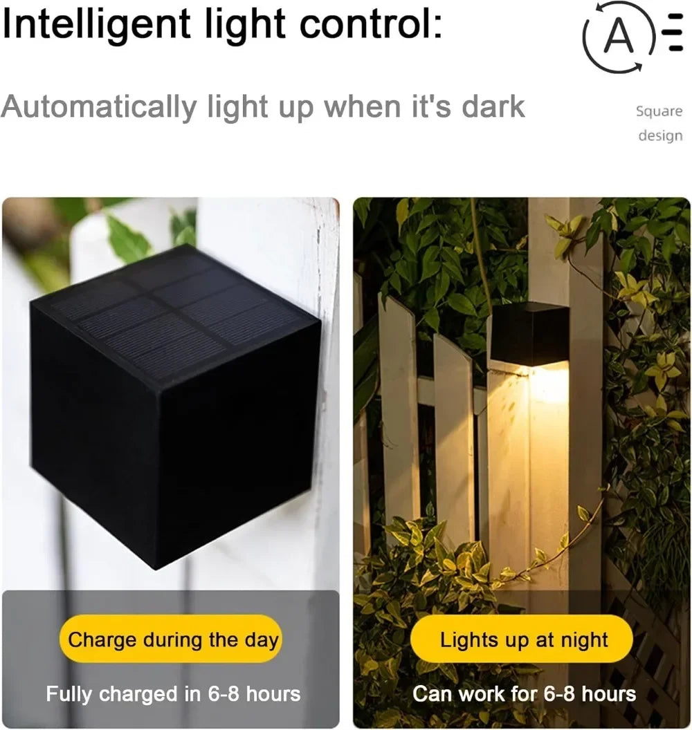 Solar Wall Light with Wide Beam
