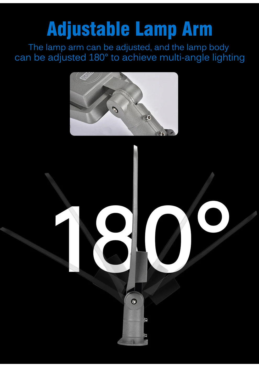 Waterproof Adjustable Lamp Arm LED Street Light for Outdoor