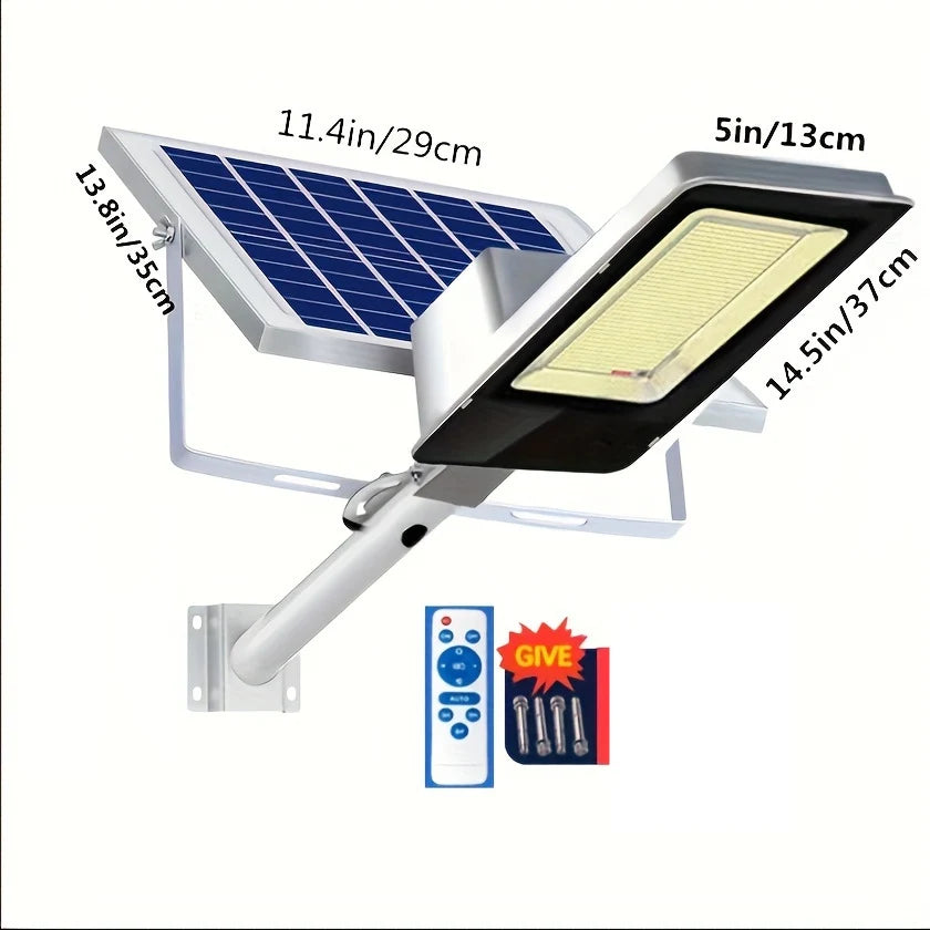IP65 Waterproof 357 LED Solar Street Light with Motion Sensor, Dimmable, 16000sq.ft Lighting for Garden Yard Driveway Pathway