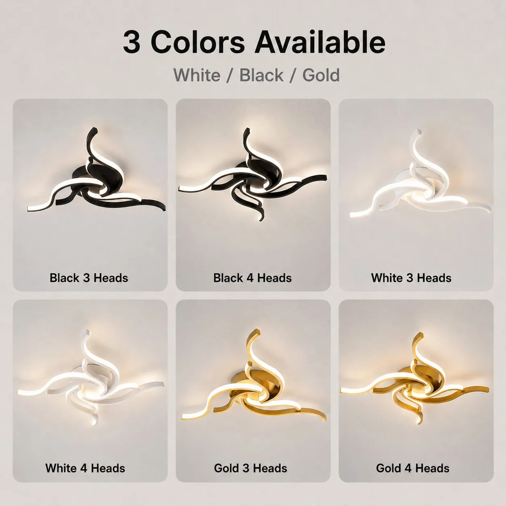 LED Ceiling Light Modern Nordic Lamp 110V 220V APP Remote Control 3 Colors Dimmable