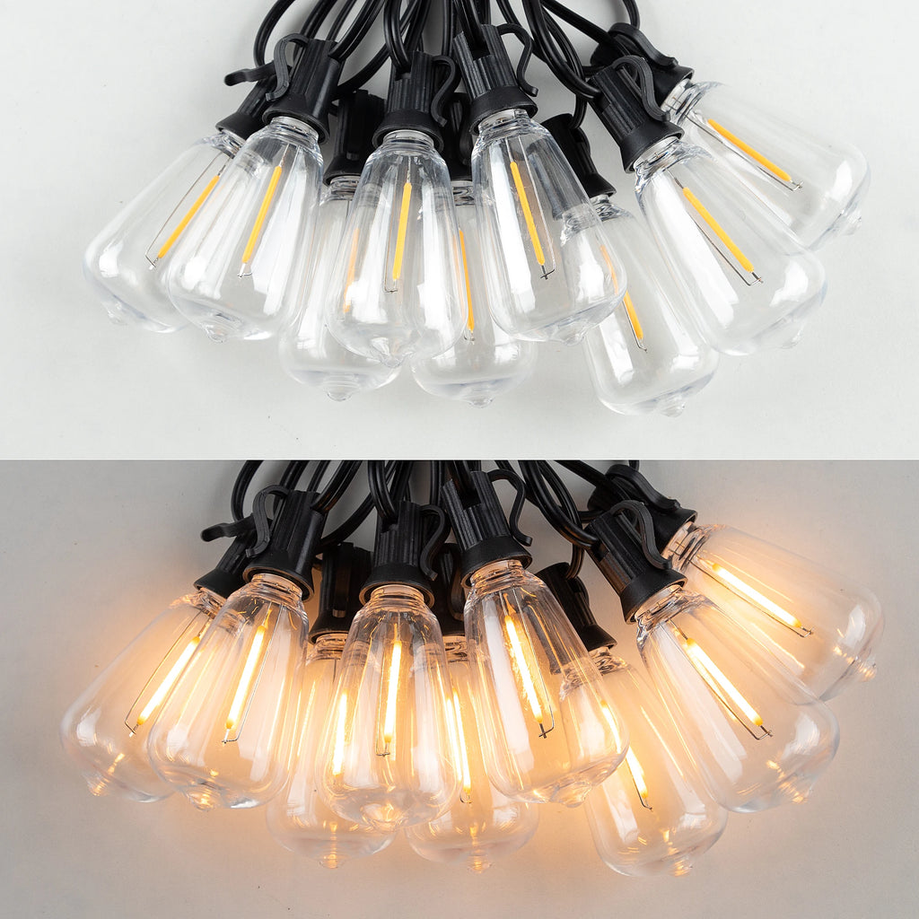 Connectable Shatterproof Waterproof Plastic LED Bulb Dimmable Patio Garden Decor Fairy Lighst