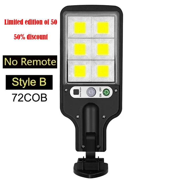 LED Outdoor Solar Lights 30/72/108COB Courtyard Waterproof Wall Lamp Motion Sensor Garden Terrace Garage Door Street Lamp