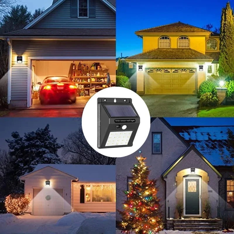 20-40LED Solar Lights Outdoor With 3 Mode Waterproof Motion Sensor Security Lighting LED Wall Street Lamp for Garden Porch Light