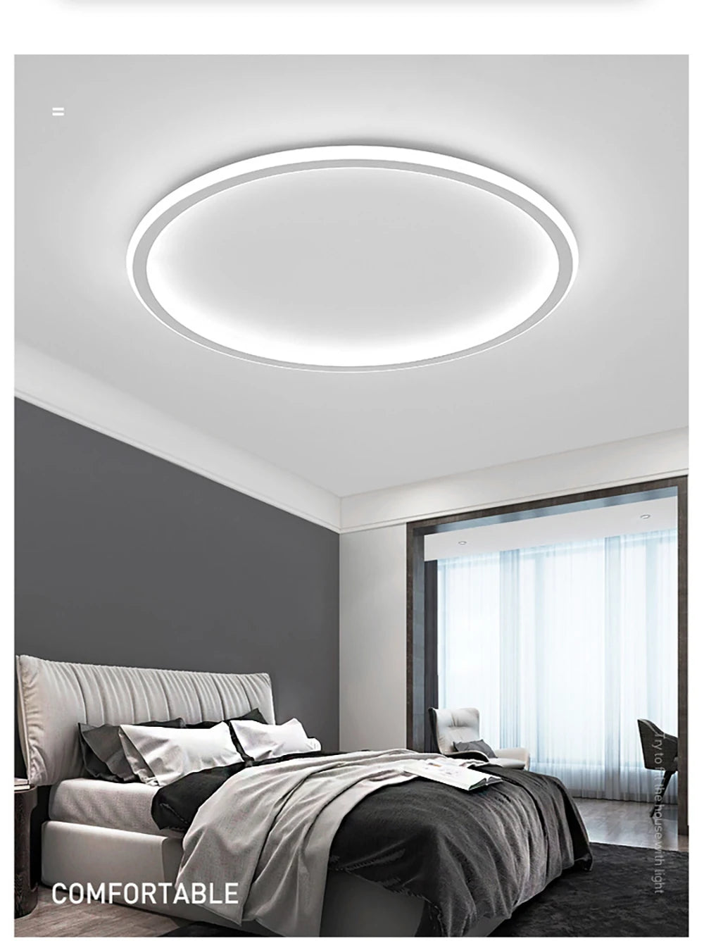 LED Modern Ceiling Light, Living Room, Bedroom, Hallway, Balcony, Circular Light, Pendant Lamp, Indoor Ceiling Lighting Fixture