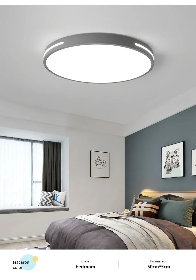 Modern LED Ceiling Lamp Living Room Bedroom Square Round Ceiling Light with Remote Control Dimmable AC 220V Indoor Home Lighting