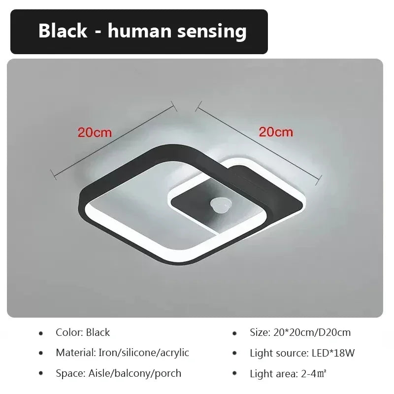 Modern LED Ceiling Lamp For Living Room Bedroom Aisle Corridor  Stairs Ceiling Light Motion Sensor Chandelier Lighting Fixture
