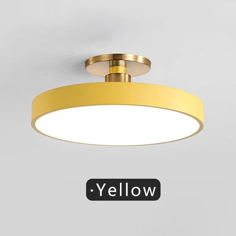 Modern LED Ceiling Light Nordic Macaron Circular Pendant Light Children's Room Dining Room Study Room Interior Decoration Light