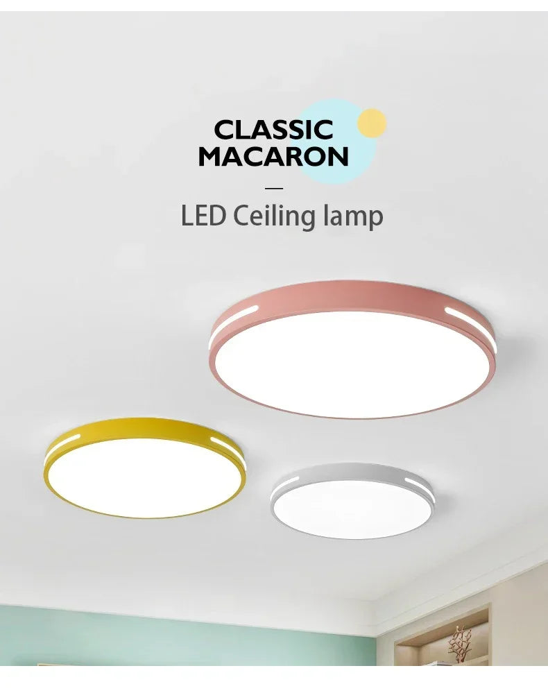Modern LED Ceiling Lamp Living Room Bedroom Square Round Ceiling Light with Remote Control Dimmable AC 220V Indoor Home Lighting