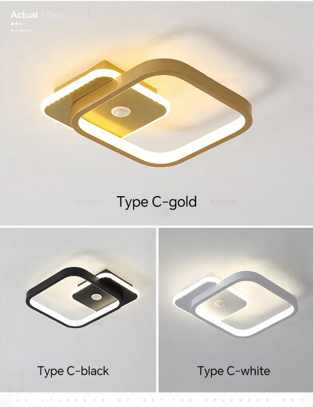 Modern LED Ceiling Lamp For Living Room Bedroom Aisle Corridor  Stairs Ceiling Light Motion Sensor Chandelier Lighting Fixture
