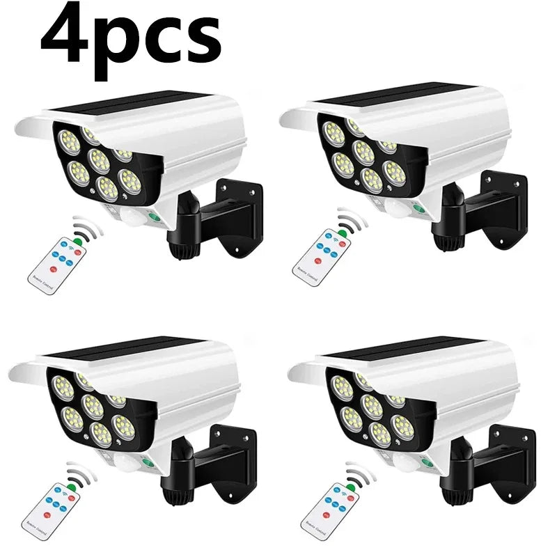 Outdoor Motion Sensor Solar Lights 77LED Solar Motion Sensor LED Light Outdoor Camera Porch Garden Wireless Security Floodlights