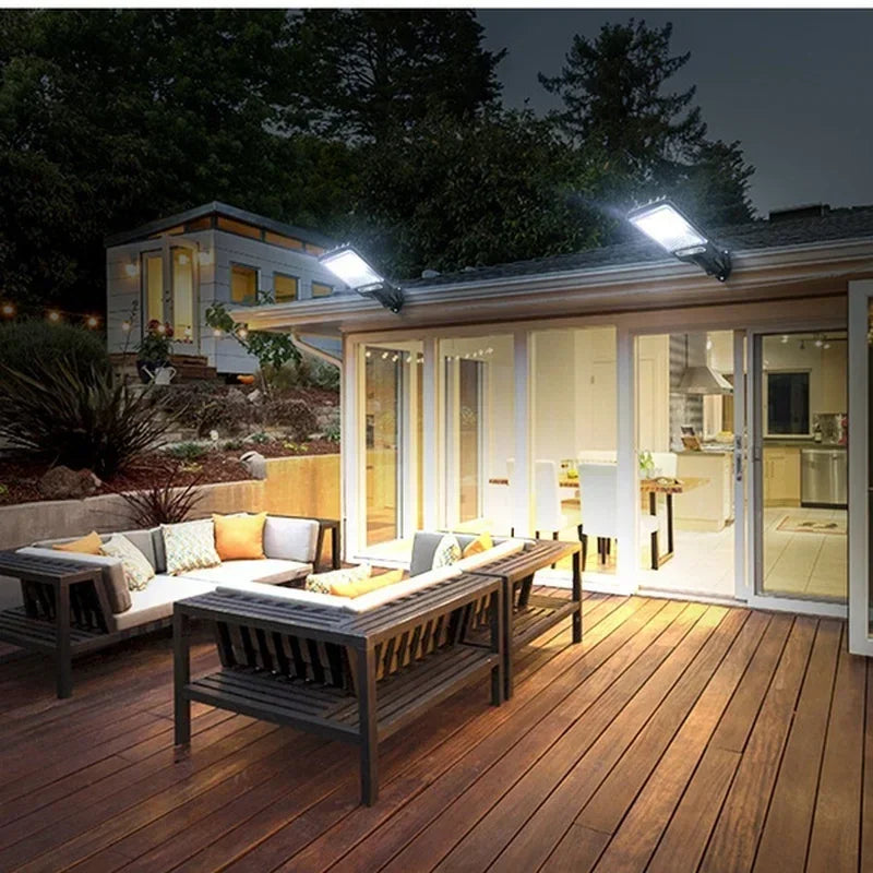 Solar Street Lights Outdoor,Solar Lamp With 3 Light Modes Waterproof Motion Sensor Security Lighting for Garden Patio Path Yard