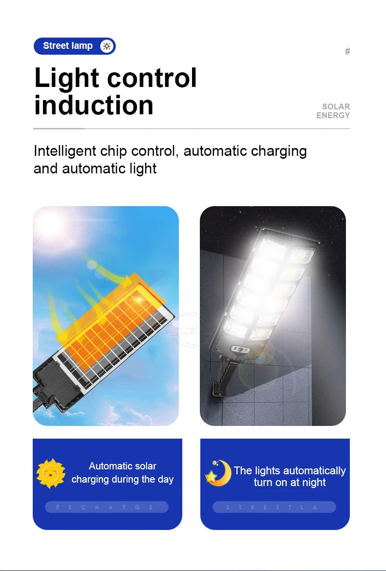 Super Bright 1008-LED Solar Lights Outdoor Street Lamp 3 modes IPX65 Waterproof Garden Lighting With Smart Motion Sensor
