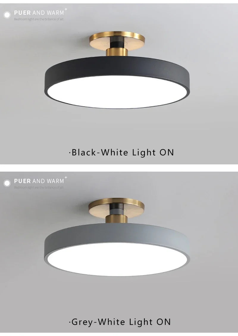 Modern LED Ceiling Light Nordic Macaron Circular Pendant Light Children's Room Dining Room Study Room Interior Decoration Light