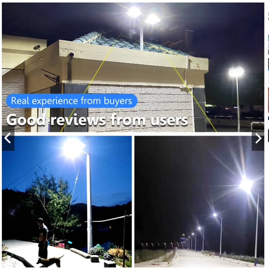 IP65 Waterproof 357 LED Solar Street Light with Motion Sensor, Dimmable, 16000sq.ft Lighting for Garden Yard Driveway Pathway