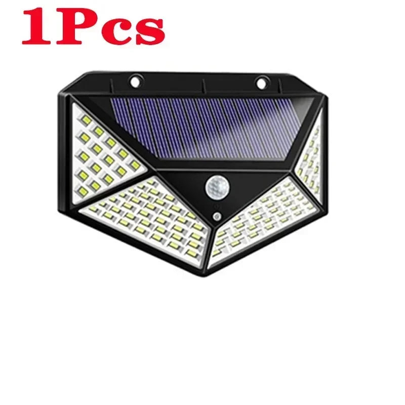 1/2/4Pcs 100 LED, Solar Wall Lights Outdoor Solar Lamp Motion Sensor Solar Powered Sunlight Street Light for Garden Night Light