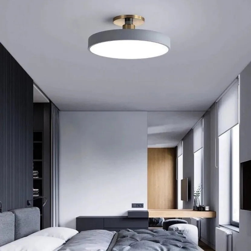 Modern LED Ceiling Light Nordic Macaron Circular Pendant Light Children's Room Dining Room Study Room Interior Decoration Light