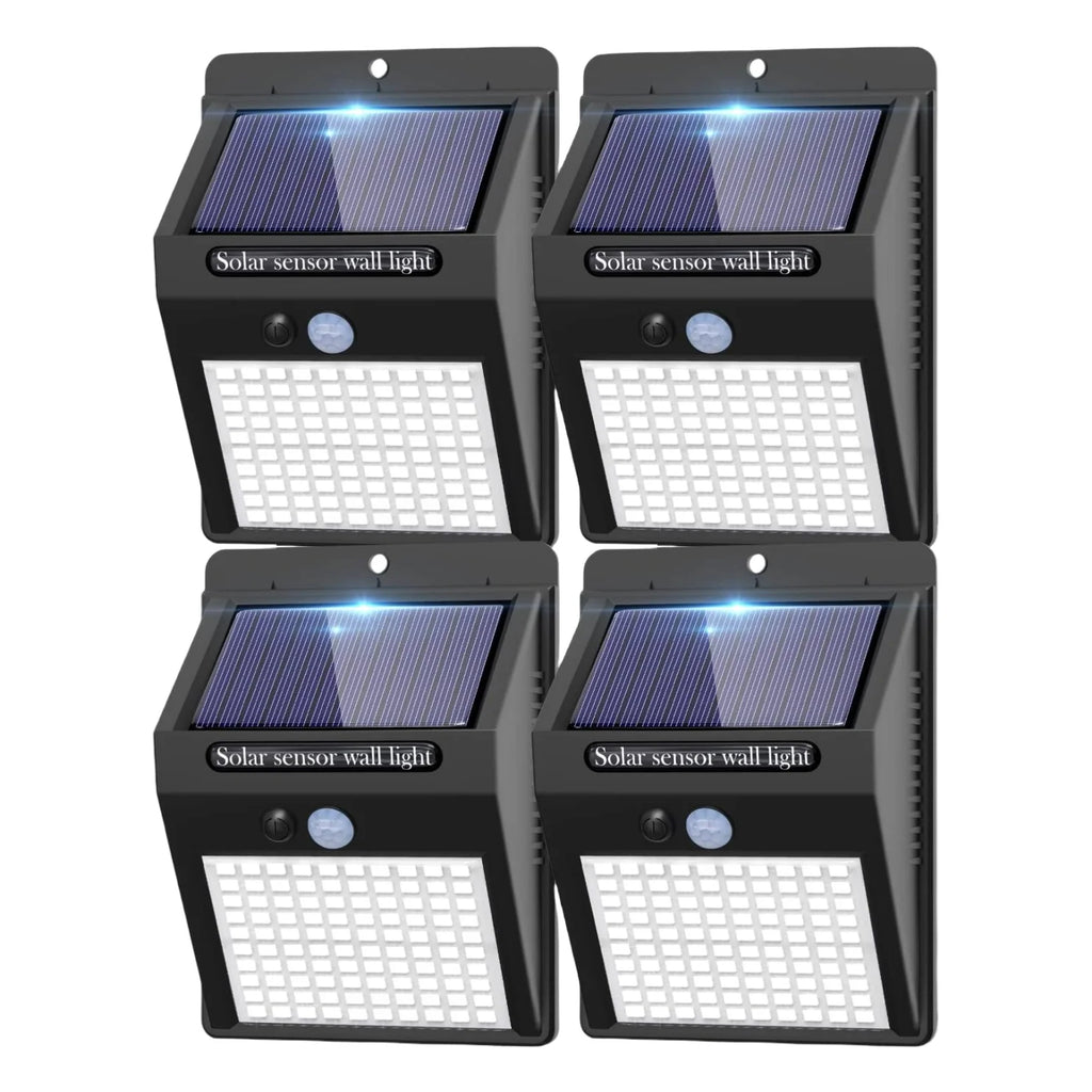 Outdoor Solar Motion Lights - 3 Modes/100LED Wireless, IP65 Waterproof Solar Security Lights with Motion Sensor for Front Door,