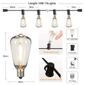 Connectable Shatterproof Waterproof Plastic LED Bulb Dimmable Patio Garden Decor Fairy Lighst